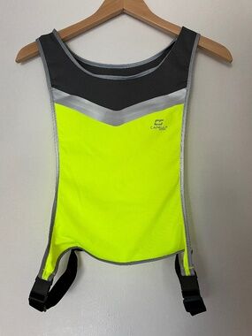 Neon yellow reflective athletic safety vest S/M